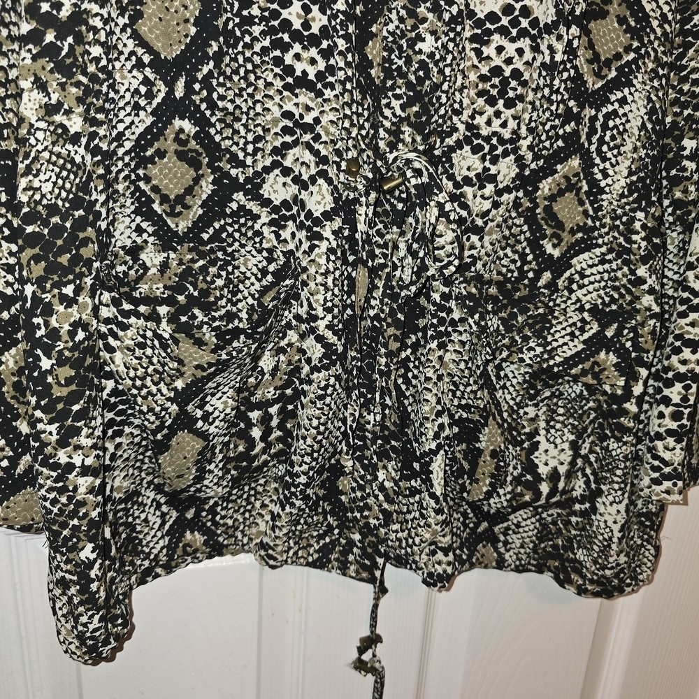 Daniel Rainn Snake Print Anorak Hooded Jacket Large - Picture 7 of 13
